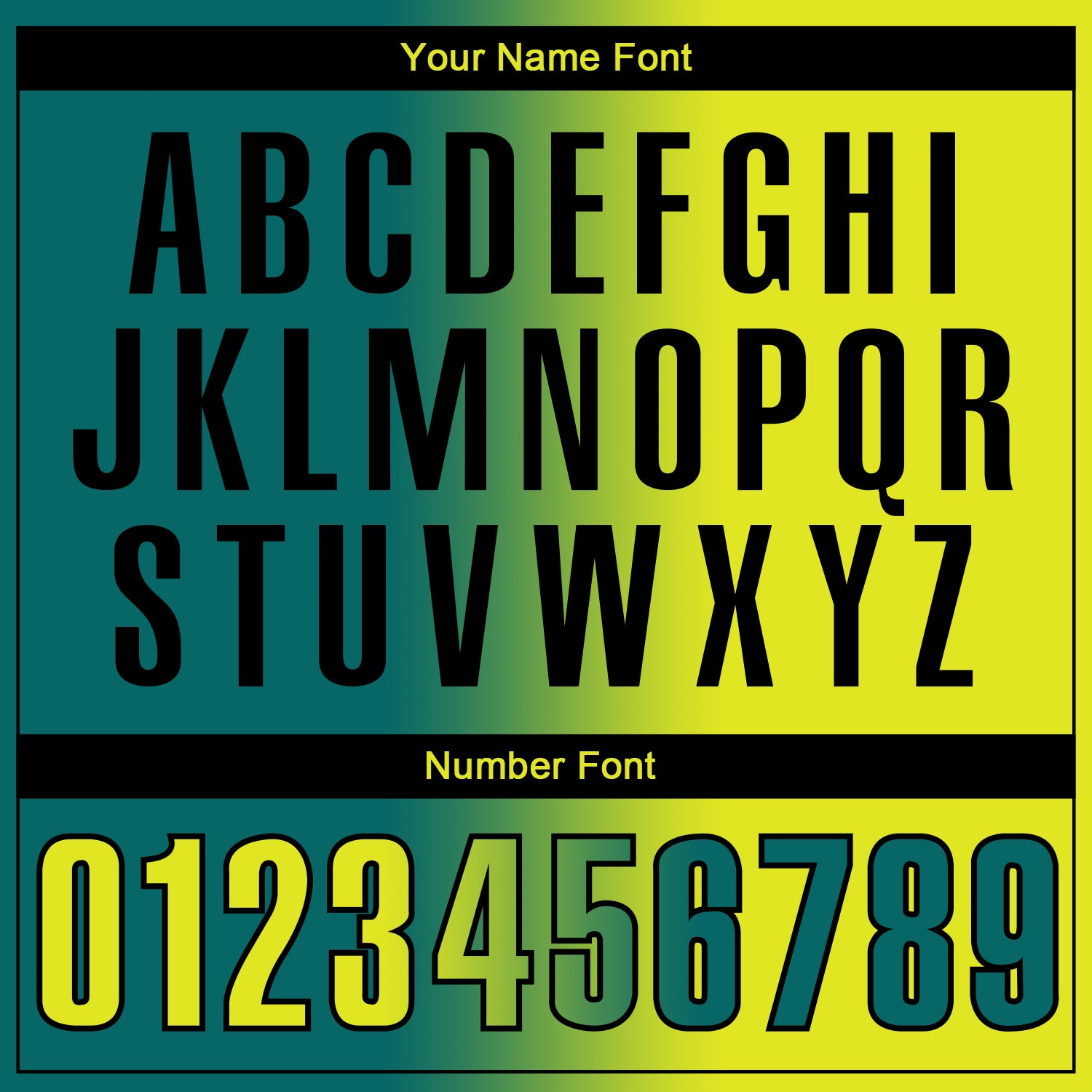 Custom Teal Neon Yellow-Black 3D Gradient Fashion Performance Polo Shirt