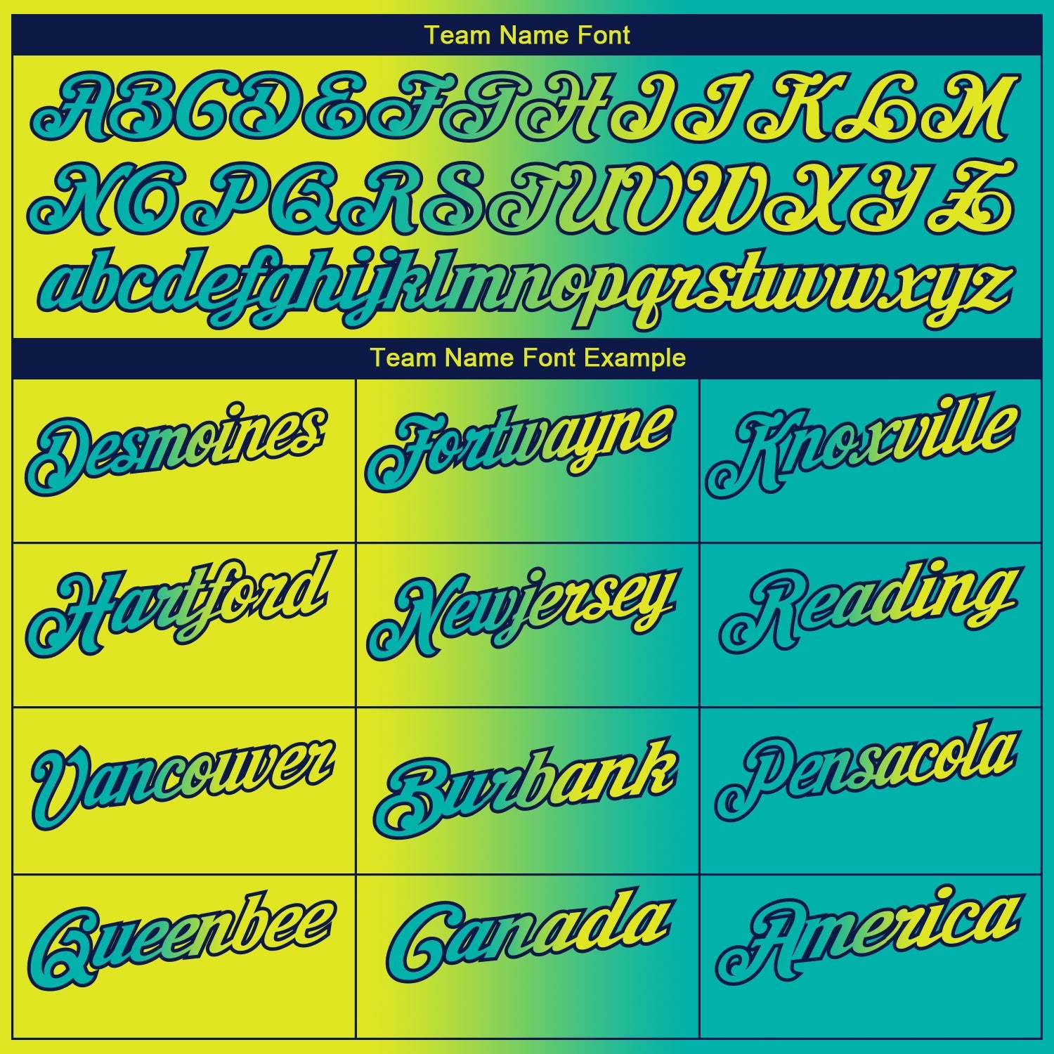 Custom Aqua Neon Yellow-Navy 3D Gradient Fashion Performance Polo Shirt