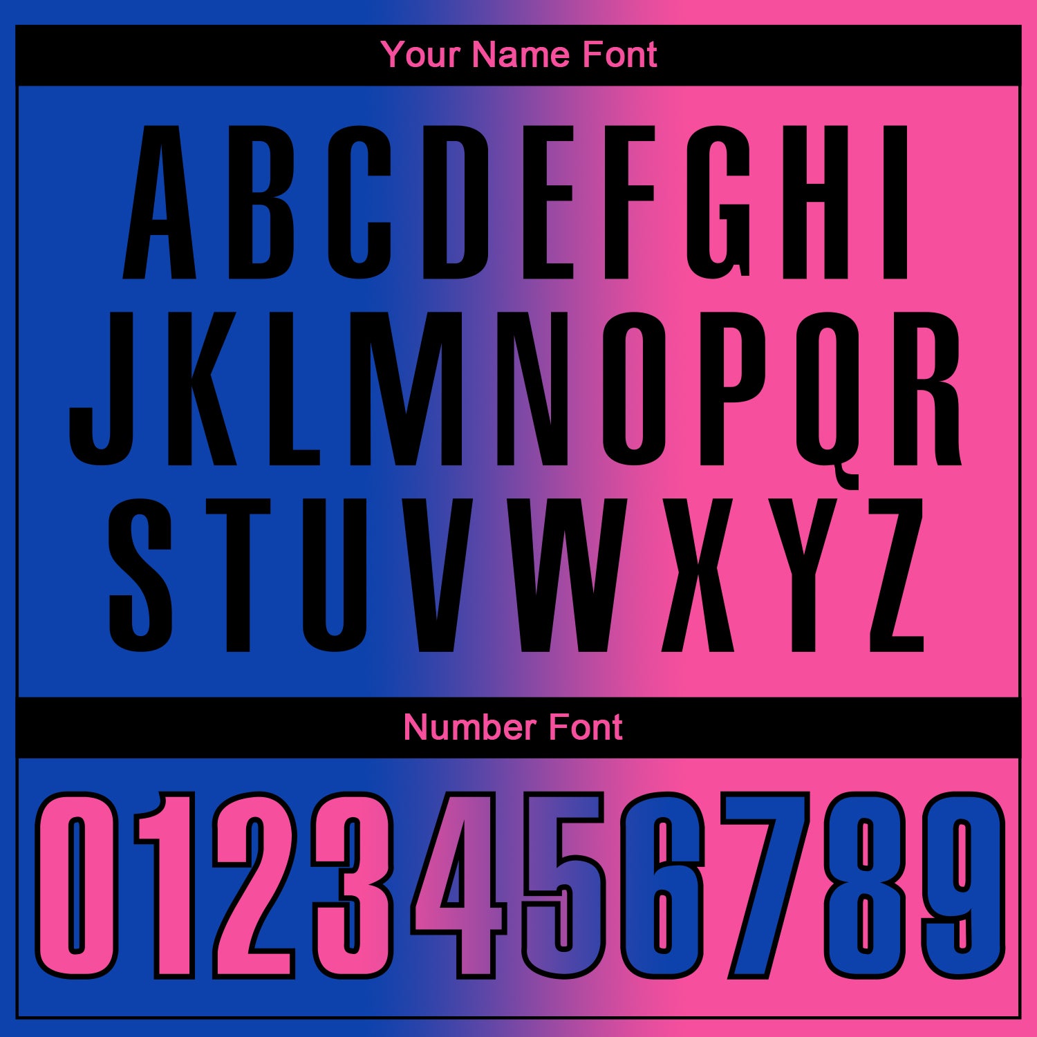 Custom Thunder Blue Pink-Black 3D Gradient Fashion Performance Polo Shirt