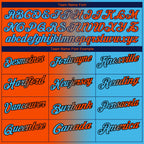 Custom Sky Blue Orange-Navy 3D Gradient Fashion Performance Polo Shirt