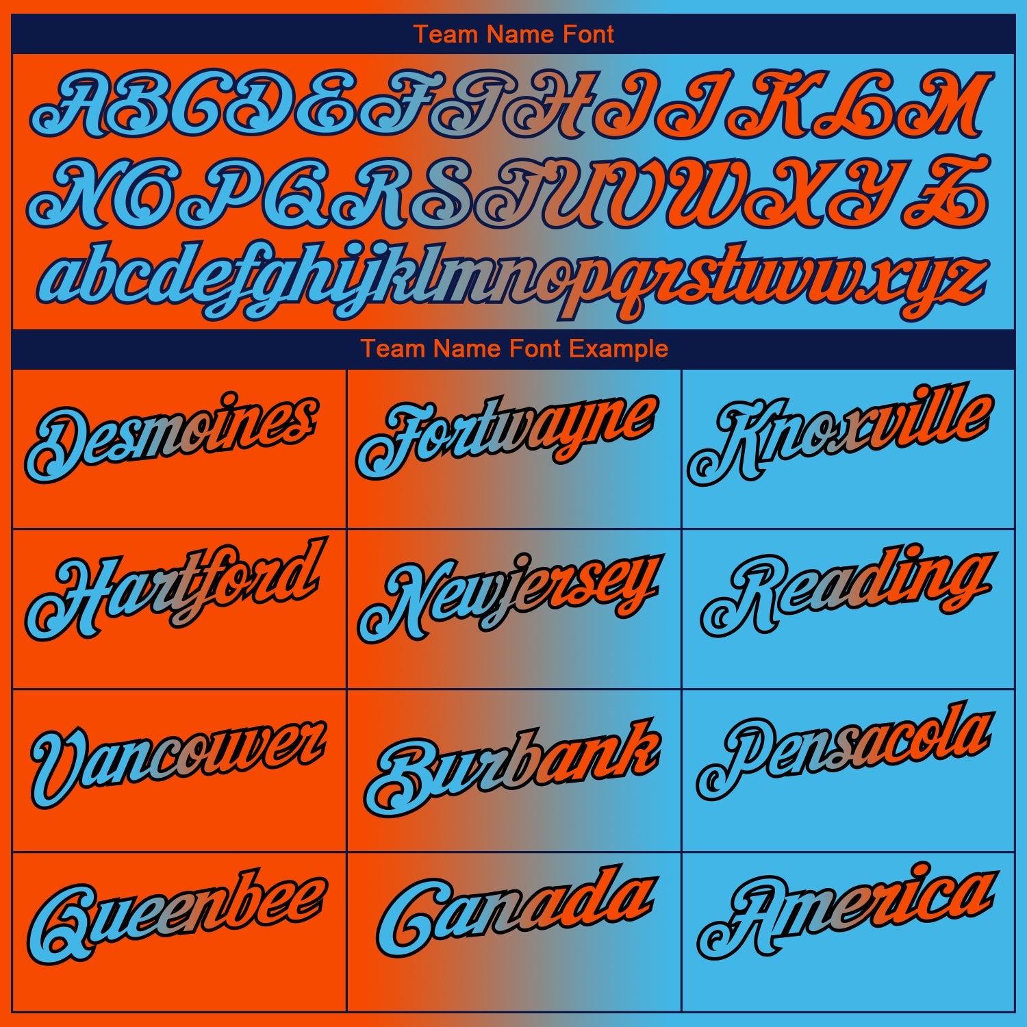 Custom Sky Blue Orange-Navy 3D Gradient Fashion Performance Polo Shirt