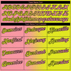 Custom Neon Yellow Medium Pink-Black 3D Gradient Fashion Performance Polo Shirt