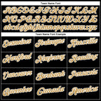 Custom Black Old Gold-White 3D Pattern Design Gold Ribbon Childhood Cancer Awareness Darts Performance Polo Shirt