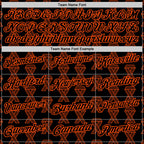 Custom Black Orange 3D Pattern Design Orange Ribbon Kidney Cancer Awareness Performance Polo Shirt
