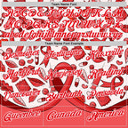 Custom Fire Red White 3D Pattern Design Red Ribbon Blood Cancer Cancer Awareness Performance Polo Shirt