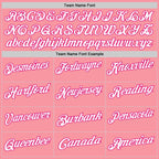 Custom Medium Pink White-Hot Pink 3D Pink Ribbon Breast Cancer Awareness Baseball Performance Polo Shirt