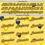Custom Gold Navy 3D Pattern Design Yellow Ribbon Bone Cancer Awareness Performance Polo Shirt
