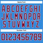 Custom Sky Blue Maroon-White Hockey Lace Neck Jersey