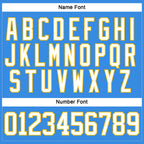 Custom Powder Blue White-Gold Hockey Jersey