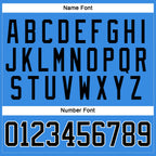 Custom Powder Blue Black-White Hockey Jersey