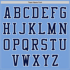 Custom Powder Blue Navy-White Authentic Baseball Jersey