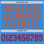 Custom Powder Blue Purple-Orange Authentic Basketball Jersey