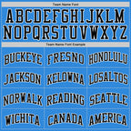Custom Powder Blue Black-White Authentic Basketball Jersey