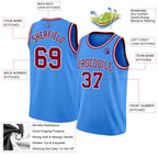 Custom Powder Blue Maroon-White Authentic Basketball Jersey
