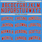 Custom Powder Blue Red-Cream Authentic Basketball Jersey