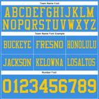 Custom Powder Blue Yellow Authentic Football Jersey