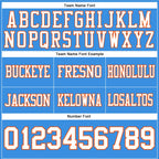 Custom Powder Blue White-Orange Authentic Football Jersey