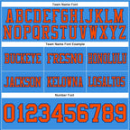 Custom Powder Blue Orange-Royal Authentic Football Jersey
