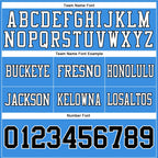 Custom Powder Blue Black-White Authentic Football Jersey