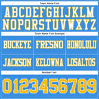 Custom Powder Blue Gold-White Authentic Football Jersey