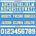 Custom Powder Blue White-Gold Authentic Football Jersey
