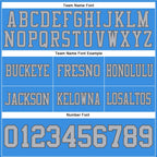 Custom Powder Blue Gray-Steel Gray Authentic Football Jersey