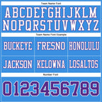 Custom Powder Blue Purple-White Authentic Football Jersey