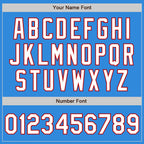 Custom Stitched Powder Blue White-Red Baseball Pullover Sweatshirt Hoodie