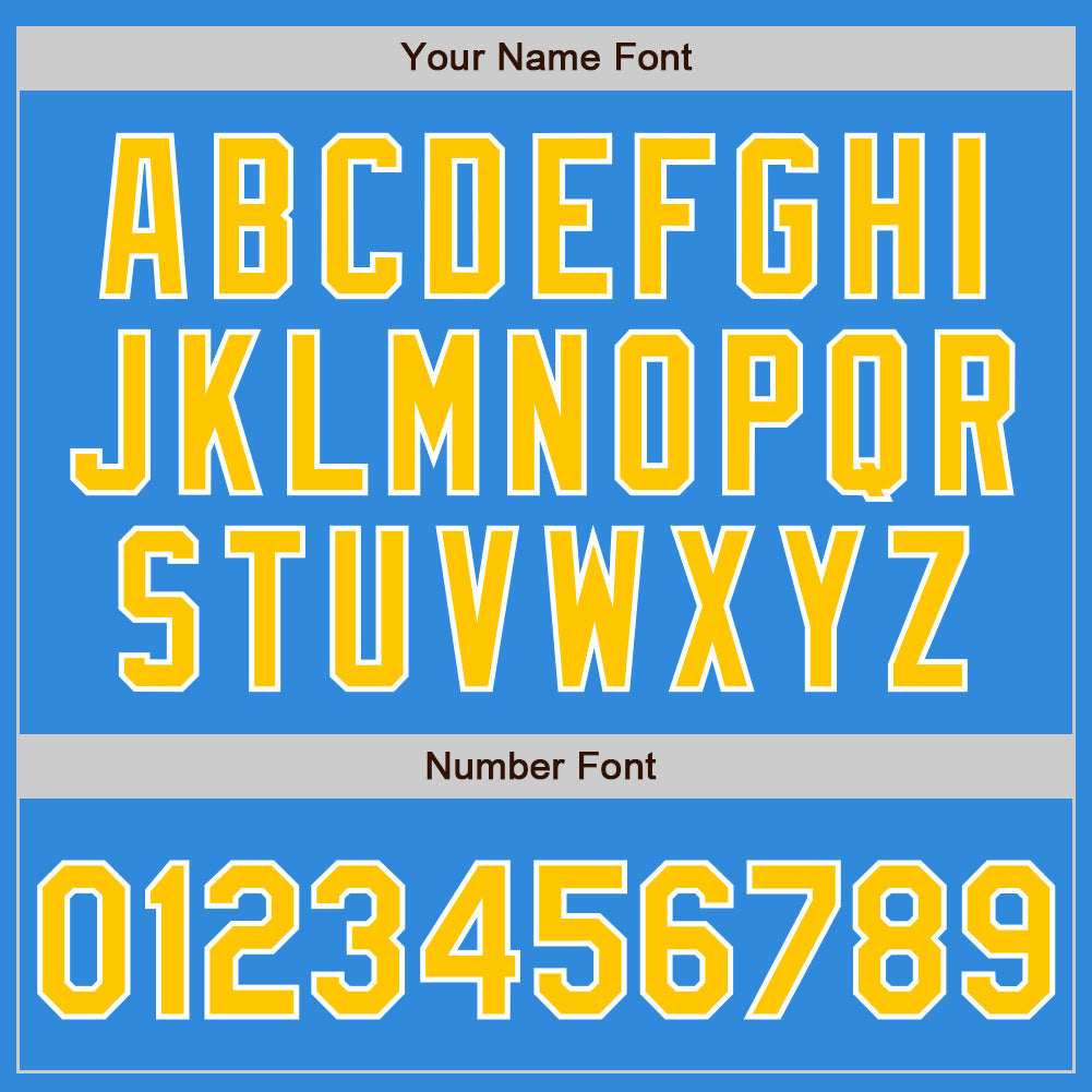 Custom Stitched Powder Blue Yellow-White Baseball Pullover Sweatshirt Hoodie