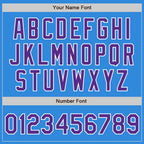 Custom Stitched Powder Blue Purple-White Baseball Pullover Sweatshirt Hoodie