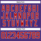 Custom Purple Red-White Hockey Lace Neck Jersey