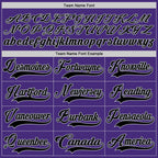 Custom Purple Black-Gray Hockey Lace Neck Jersey