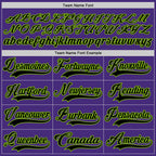Custom Purple Black-Neon Green Hockey Lace Neck Jersey