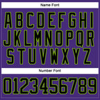 Custom Purple Black-Neon Green Hockey Lace Neck Jersey