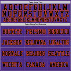 Custom Purple Black-Orange Mesh Authentic Throwback Football Jersey