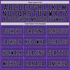 Custom Purple Black-Gray Mesh Authentic Throwback Football Jersey