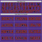 Custom Purple Navy-Orange Mesh Authentic Throwback Football Jersey