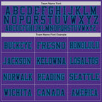 Custom Purple Navy-Teal Mesh Authentic Throwback Football Jersey