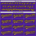 Custom Purple Black-Old Gold Authentic Throwback Baseball Jersey