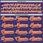 Custom Purple Orange-White Hockey Jersey