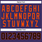 Custom Purple Black-Orange Hockey Jersey