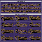 Custom Purple Black-Old Gold Hockey Jersey