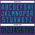Custom Purple Black-Teal Hockey Jersey