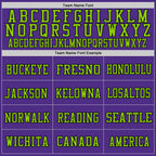Custom Purple Black-Neon Green Mesh Authentic Football Jersey