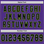 Custom Purple Black-Neon Green Mesh Authentic Football Jersey