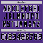 Custom Purple Black-White Mesh Authentic Football Jersey