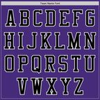 Custom Purple Black-White Authentic Baseball Jersey
