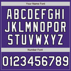 Custom Purple White-Black Authentic Baseball Jersey