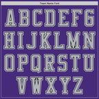 Custom Purple Black-Gray Authentic Baseball Jersey