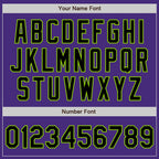 Custom Purple Black-Neon Green Authentic Baseball Jersey